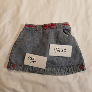 Gymboree girls size 3T Prep School skirt apple buttons